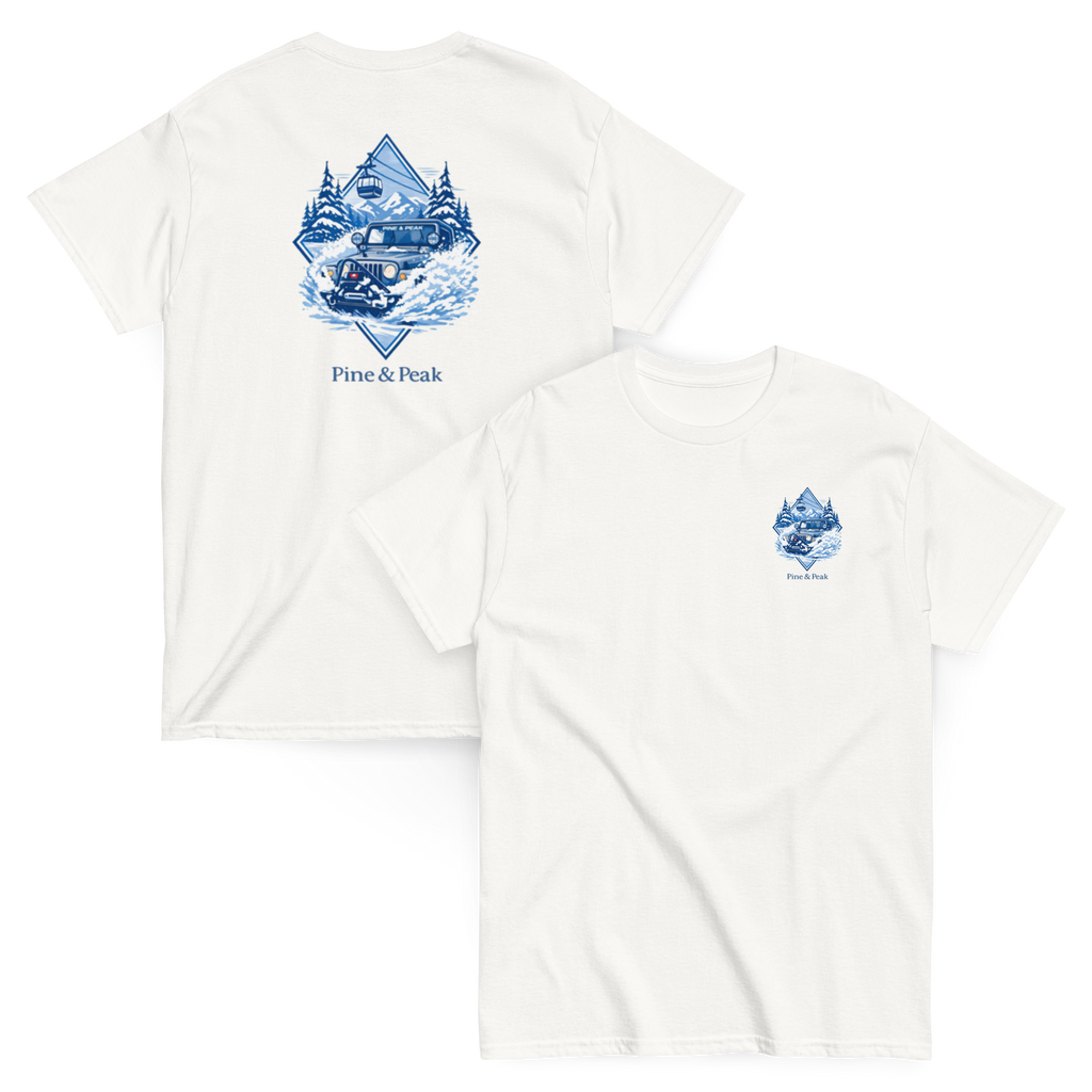 Pine & Peak Off-roading in the Snow T-shirt