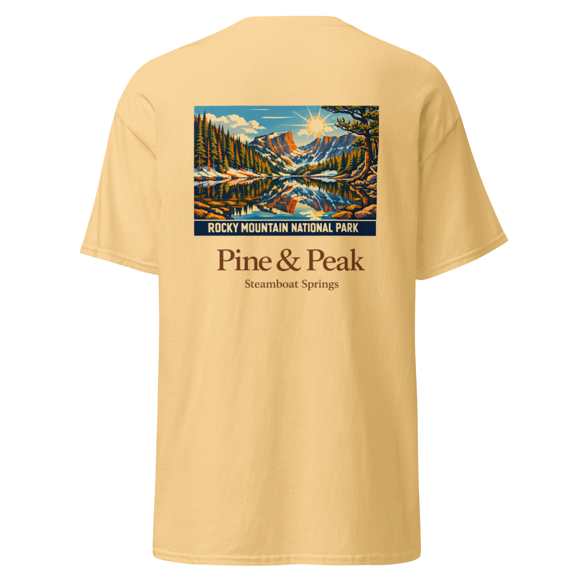 Pine & Peak Retro Rocky Mountain National Park T-shirt