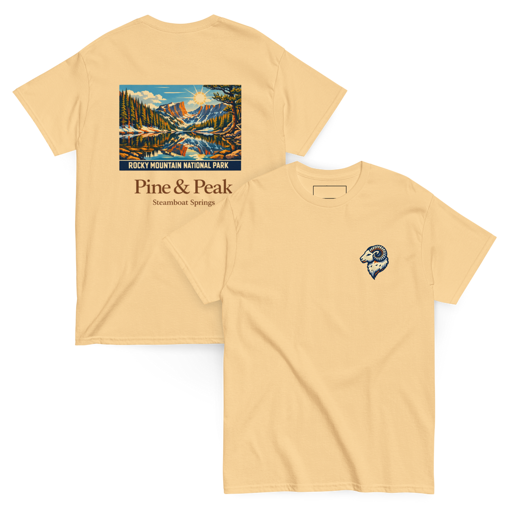 Pine & Peak Retro Rocky Mountain National Park T-shirt